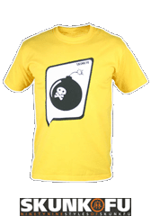 skunk fu product tshirt bomb gelb klein